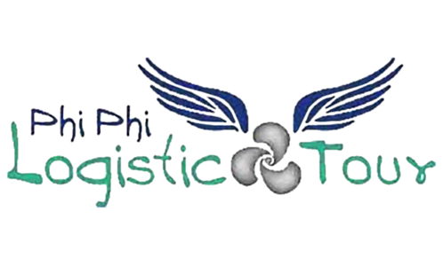 Phi Phi Logistic Tour logo with winged propeller design in blue and teal colors